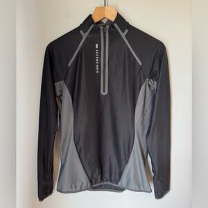 SECOND SKIN Women's Compression 1/4 Zip Black Pullover Top Activewear Sz M